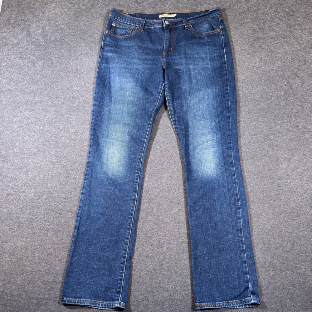 Levi 414 Relaxed Straight Jeans Women 29 Blue Denim‎ Mid Rise Classic Stretch